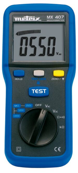 MX407 Eristysvastustesteri 250...1000 V
